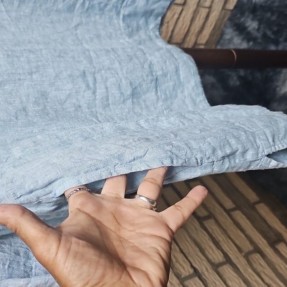 Lands End Long Ladies Top 100% Linen Never Worn SZ S Has Pockets - Picture 4 of 11